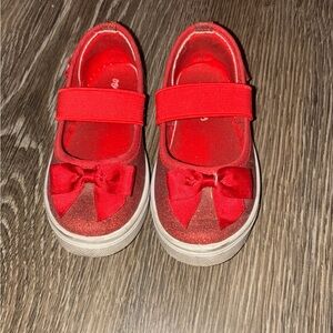 Oomphies Red Kids Shoes as with Bow size 8